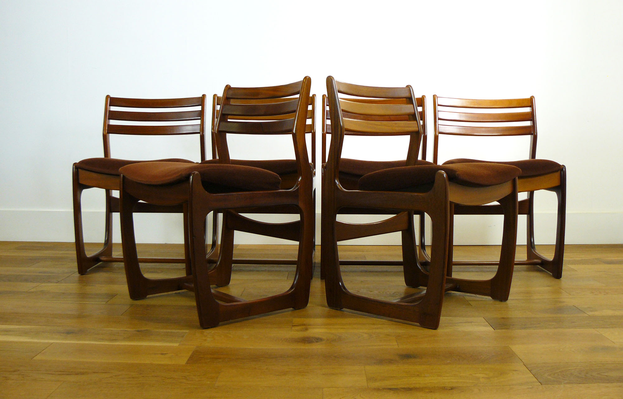 Set of 6 Mid Century Teak Dining Chairs by Portwood Manchester