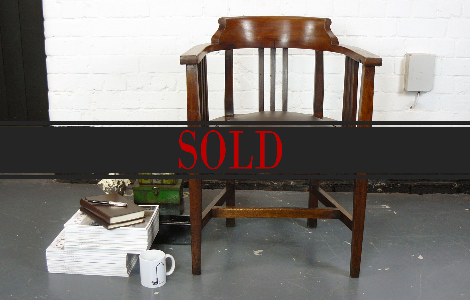 1920s Oak Office Library Desk Chair 1 Of 4 Available Identical